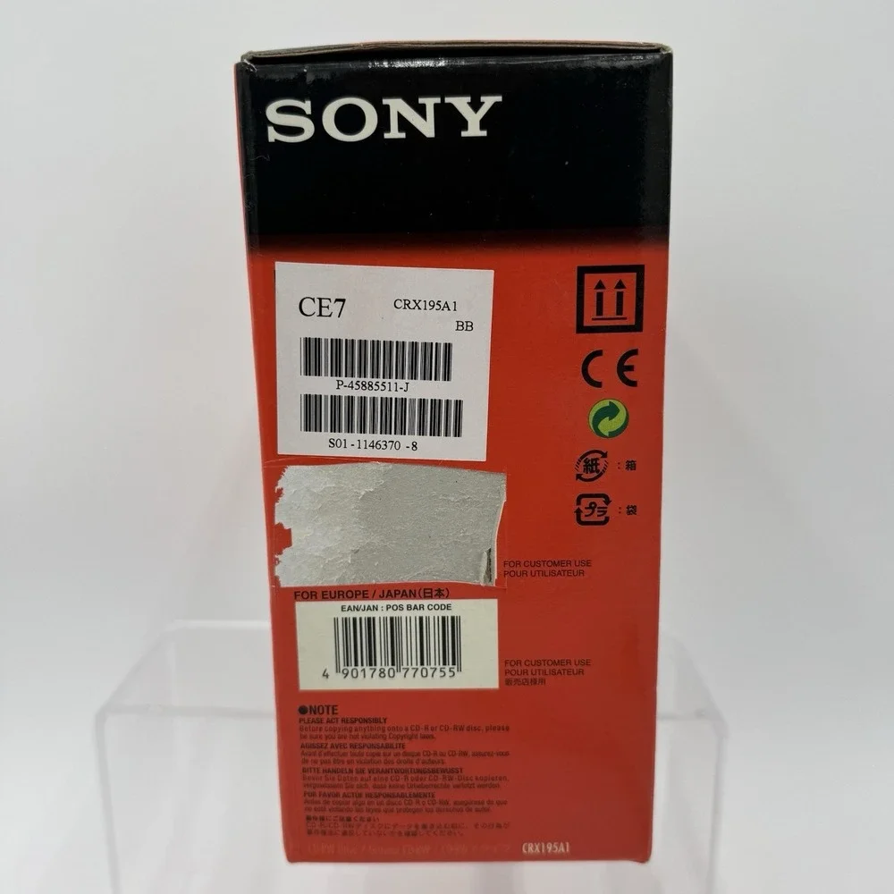 SONY CD-R/RW Drive Unused Original‎ Box NOS CD-ROM Computer CRX195A1